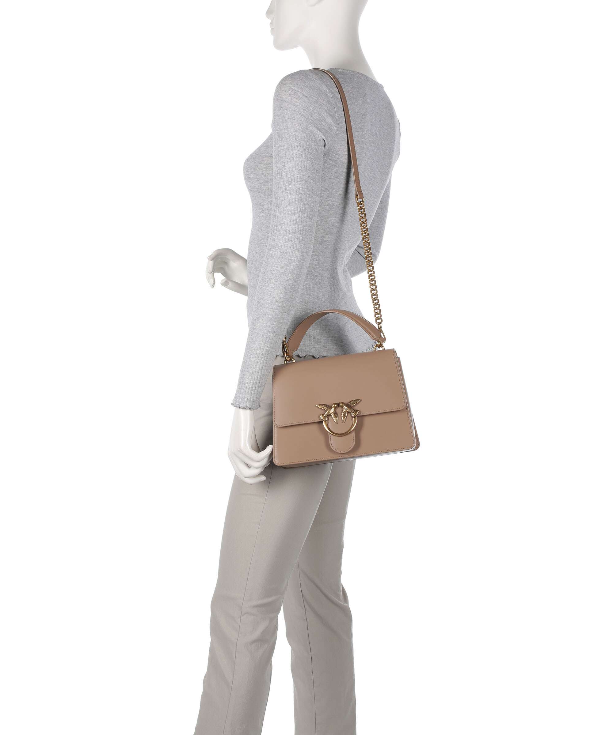 Pinko Love One Classic Handbag biscotto zenzero/antique gold