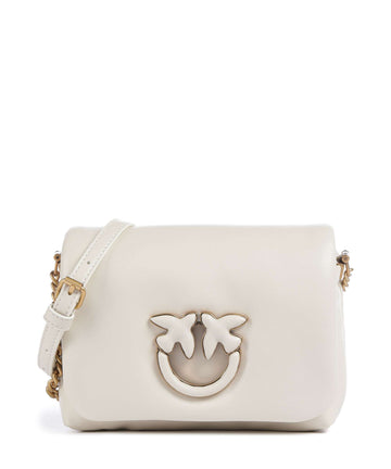 Pinko Love Click Puff Baby Crossover väska bianco seta/antique gold