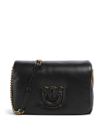 Pinko Love Click Puff Classic Crossover väska nero/antique gold