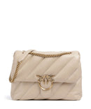 Pinko Love Puff Big Axelremsväska beige/grigio fumo/antique gold