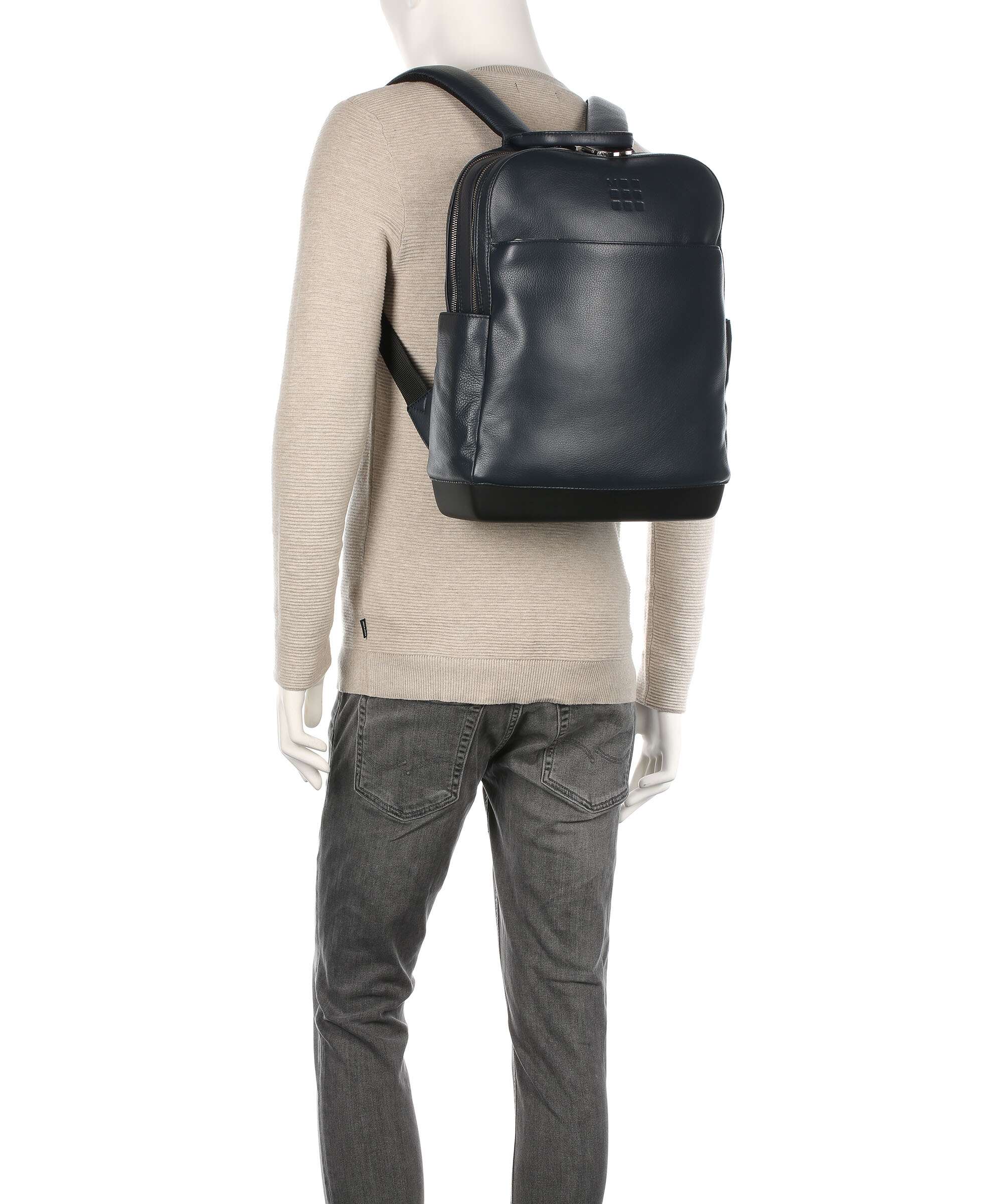 Moleskine Classic Leather Collection Backpack sapphire blue