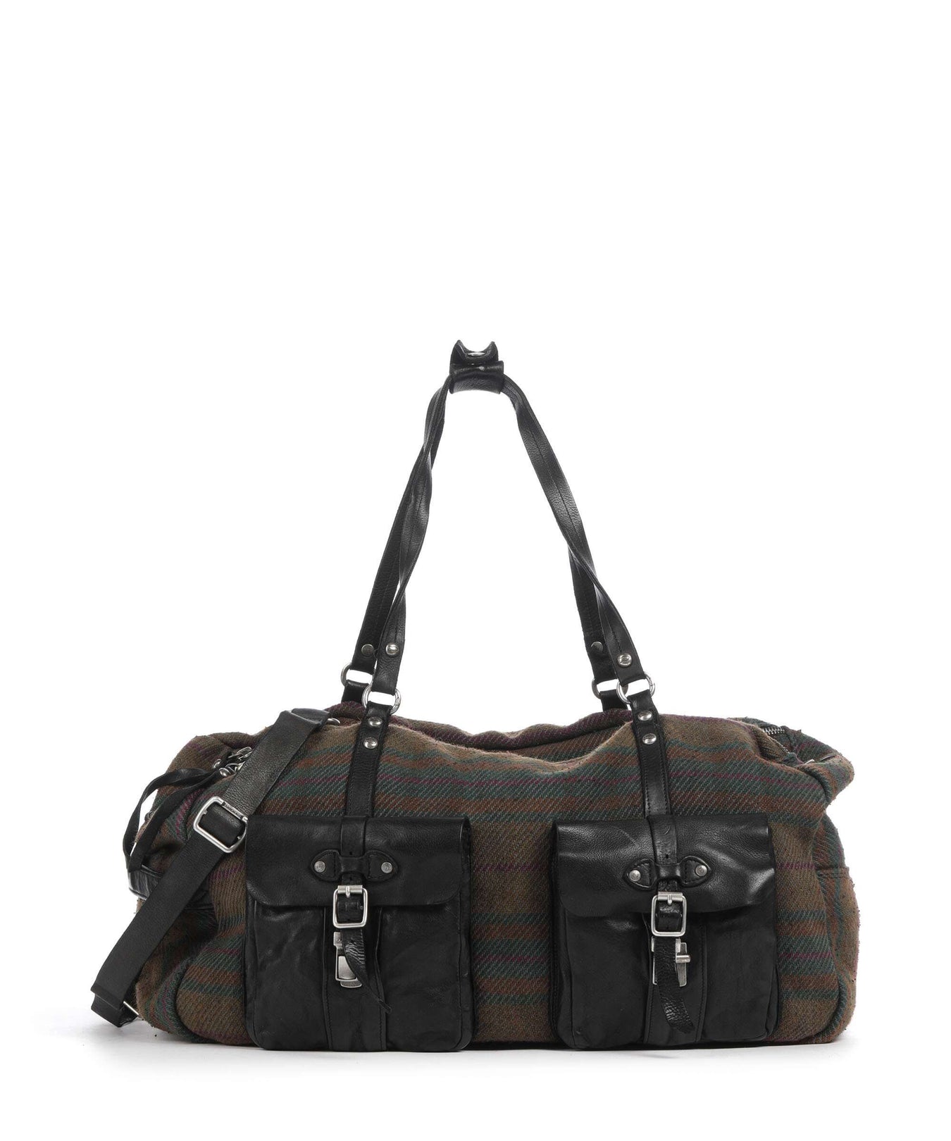 Campomaggi Weekend bag scozzese fuxia/nero