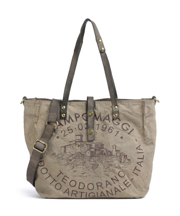 Campomaggi Shoppingväska beige/cement moro