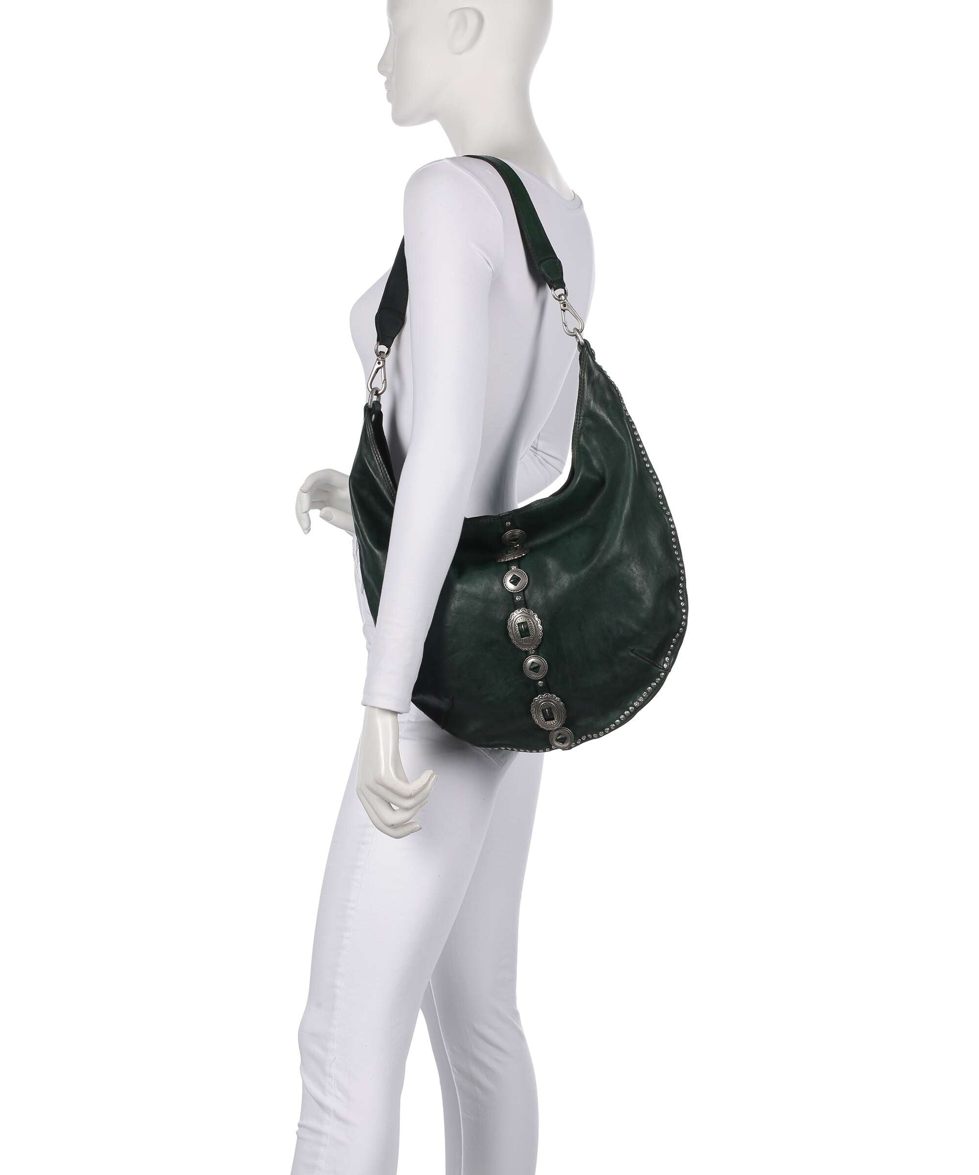 Campomaggi Hobo bag green bottle