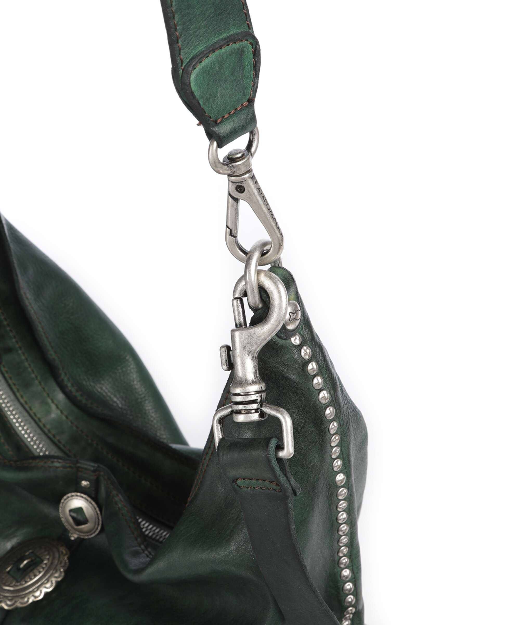 Campomaggi Hobo bag green bottle