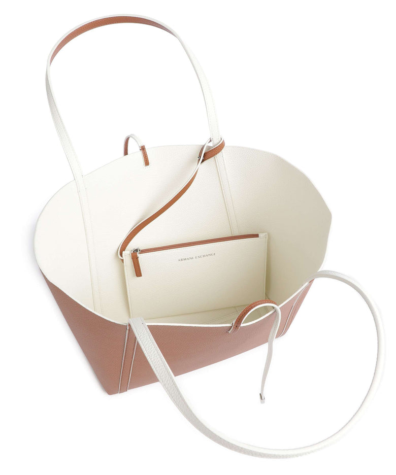 Armani Exchange Angie Tote bag brown/white