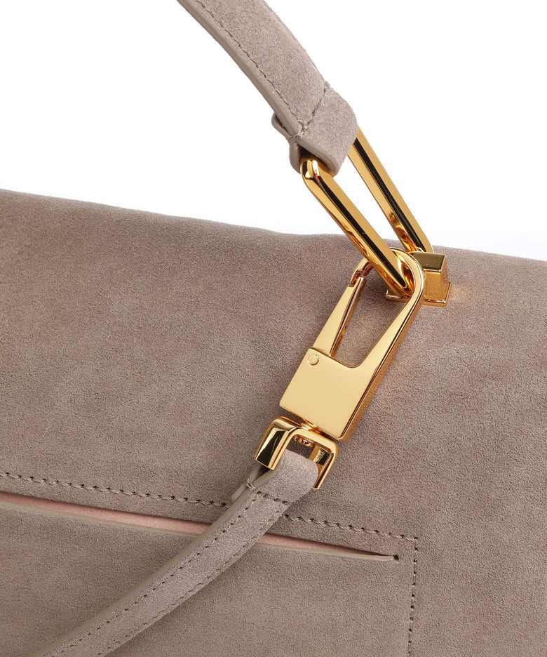 Coccinelle Liya Suede Handbag warm taupe