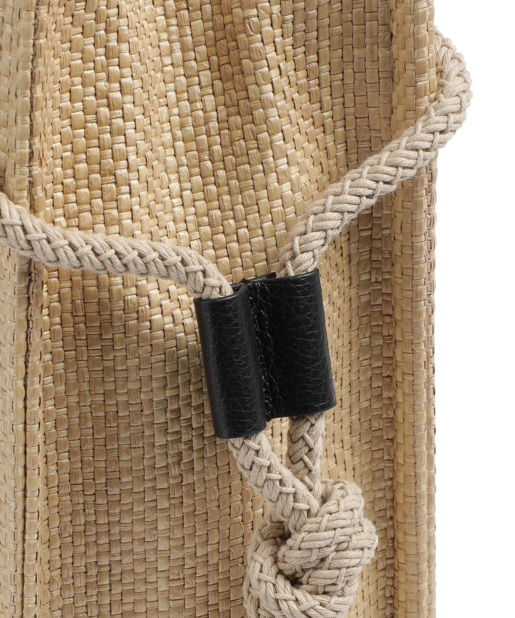 Coccinelle Never Without Bag Straw Logo Print Tote bag natural/noir