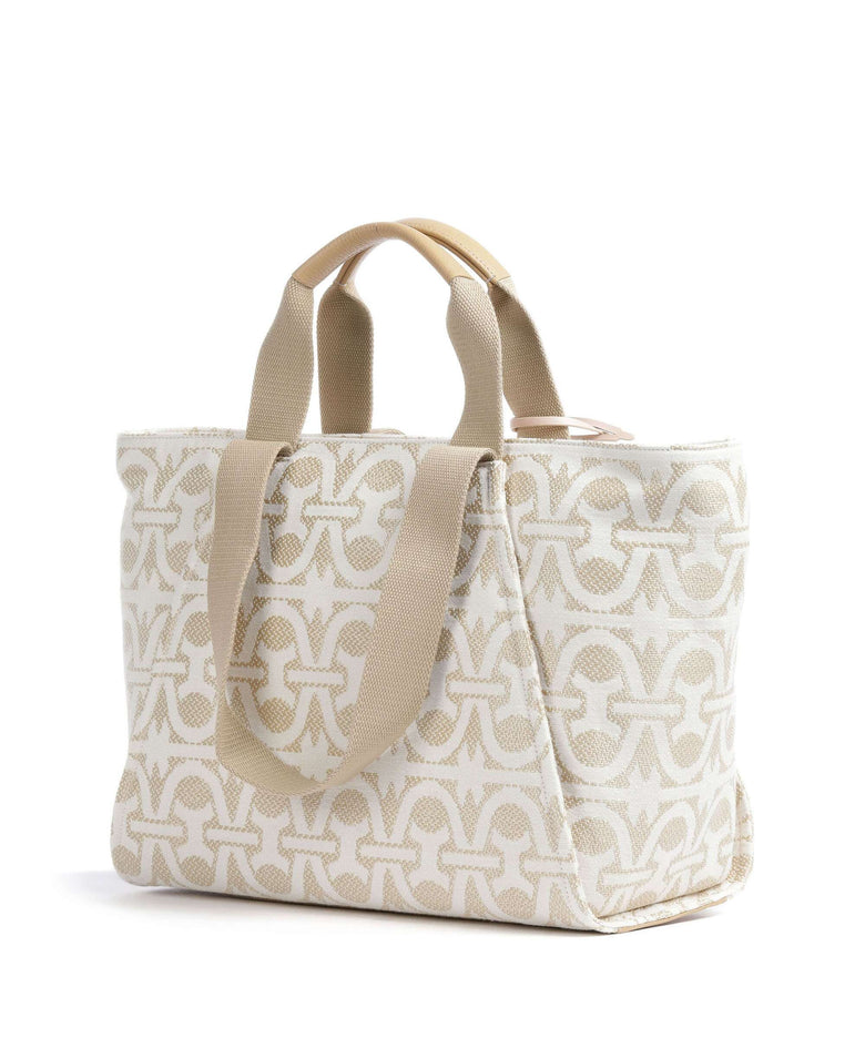 Coccinelle Never Without Bag Summer Monogram Tote bag multicolour/brown/white/faded black
