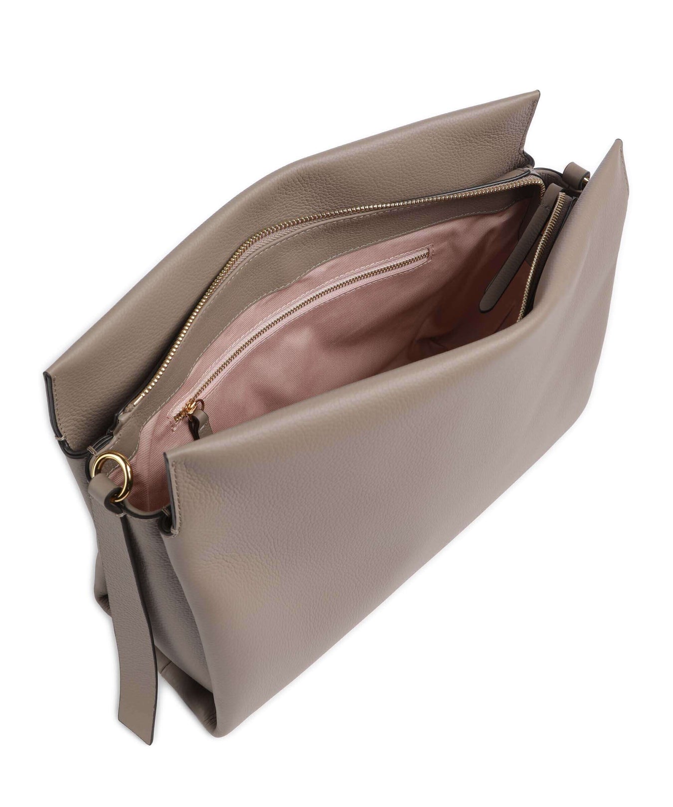 Coccinelle Boheme Grana Double Hobo bag warm taupe/rosette