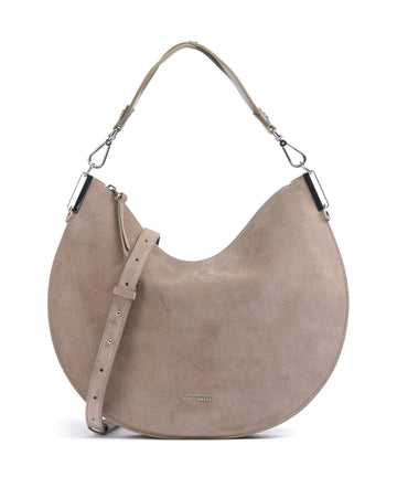 Coccinelle Sunup Suede Axelremsväska warm taupe