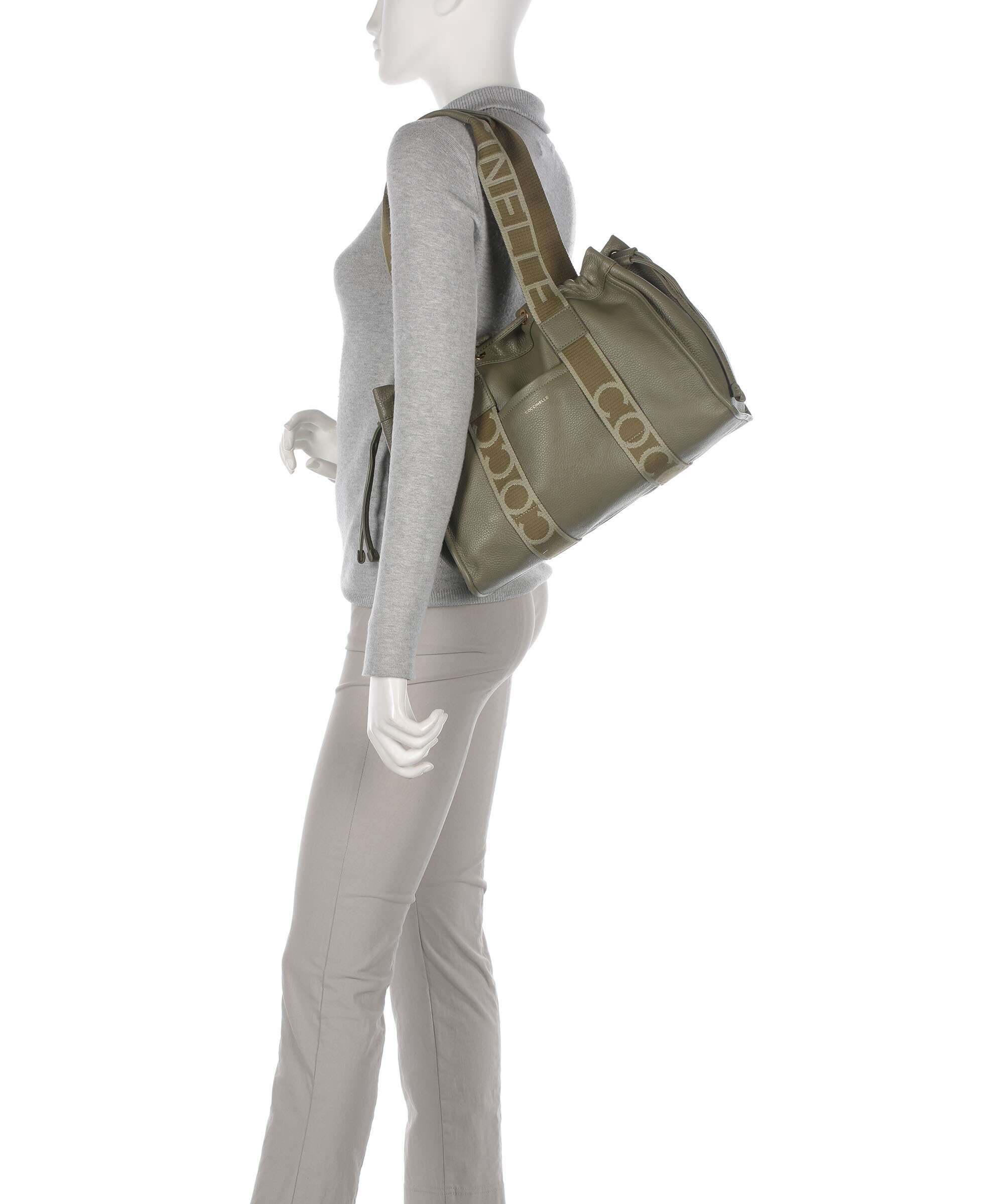 Coccinelle Signature 2Day Tote bag laurel green