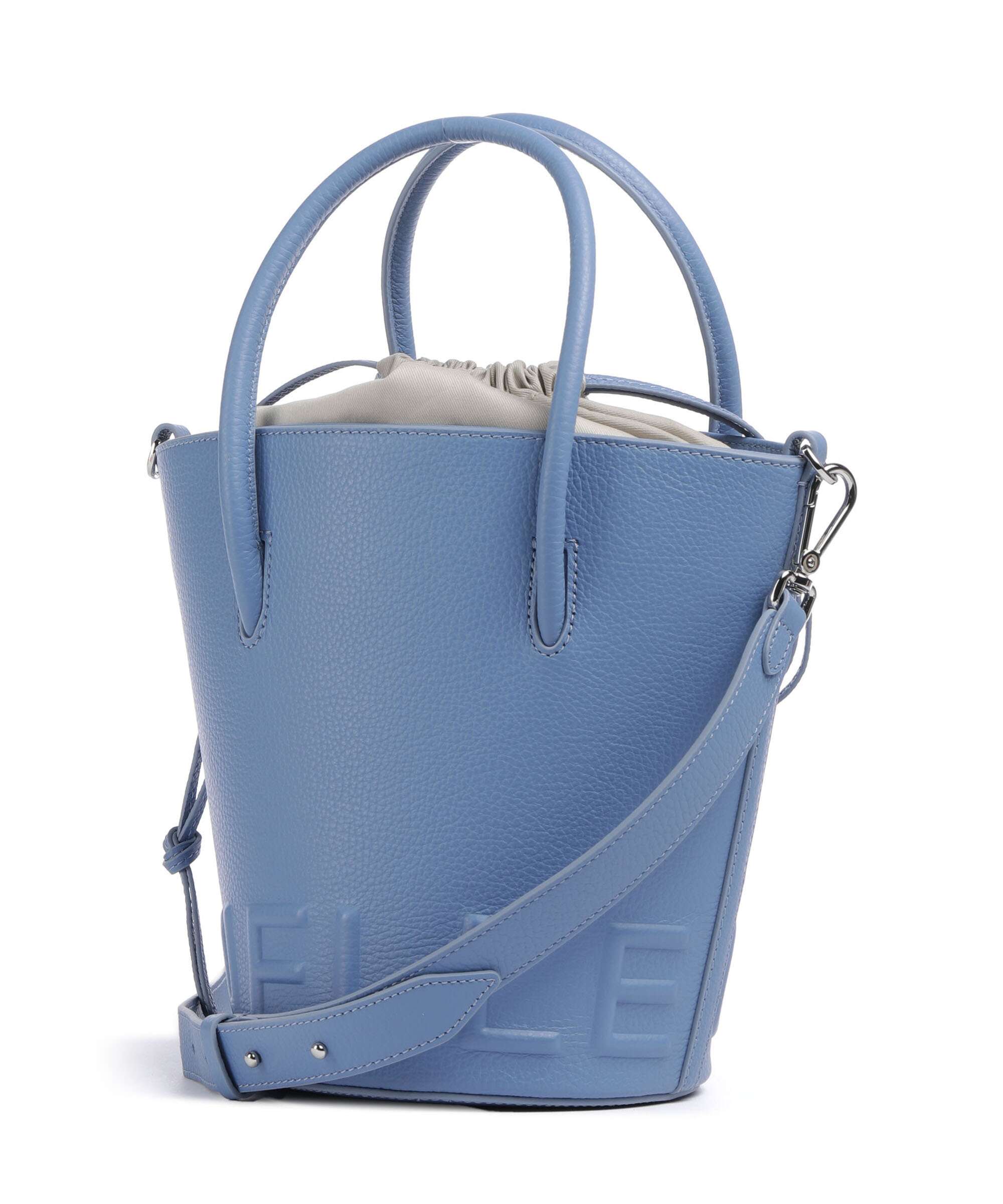 Coccinelle Myrtha Maxi Logo Bucket bag azul