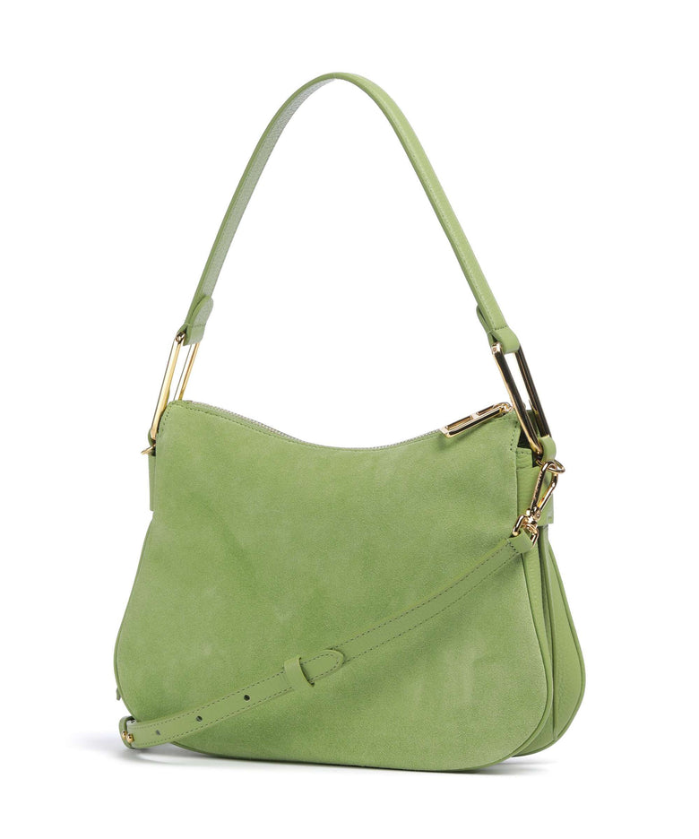 Coccinelle Magie Suede Hobo bag guacamole