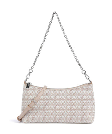 Coccinelle Aura Monogram Axelremsväska multicolour/blanco/rosette
