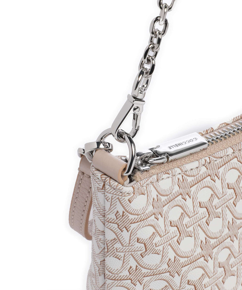 Coccinelle Aura Monogram Shoulder bag multicolour/blanco/rosette