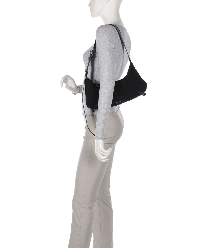 Coccinelle Abigail Suede Shoulder bag noir