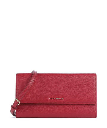 Coccinelle Metallic Soft Plånbok sangria