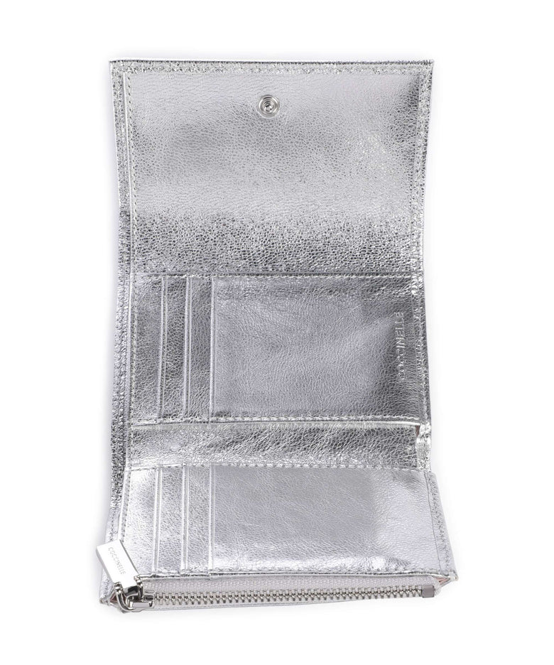 Coccinelle Metallic Smooth Metal Wallet silver