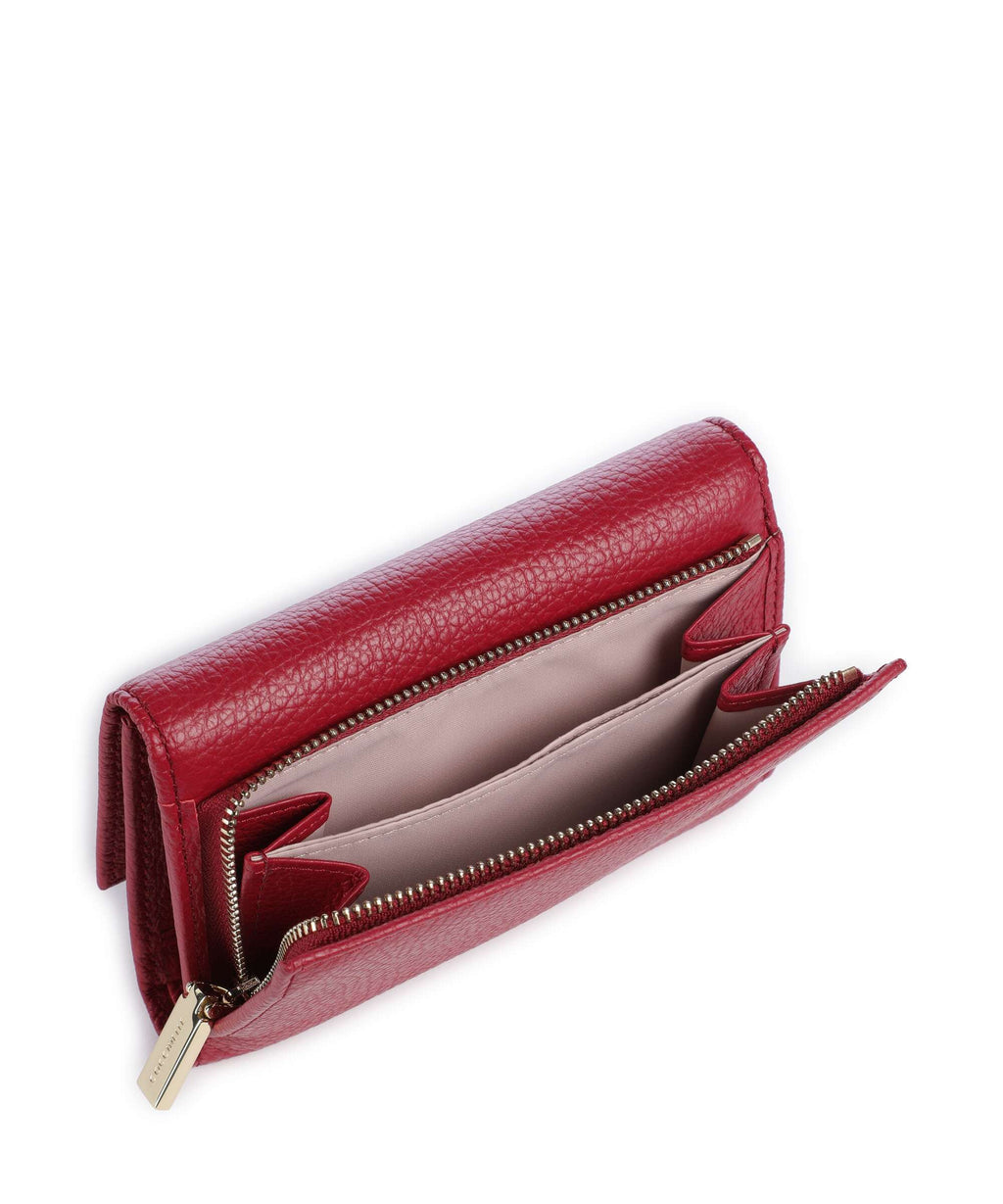 Coccinelle Metallic Soft Wallet sangria