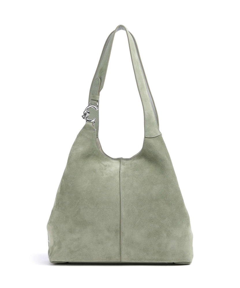 Coccinelle C-Easy Suede Hobo bag greenery
