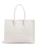 Coccinelle Myrtha Maxi Logo Shoppingväska blanco