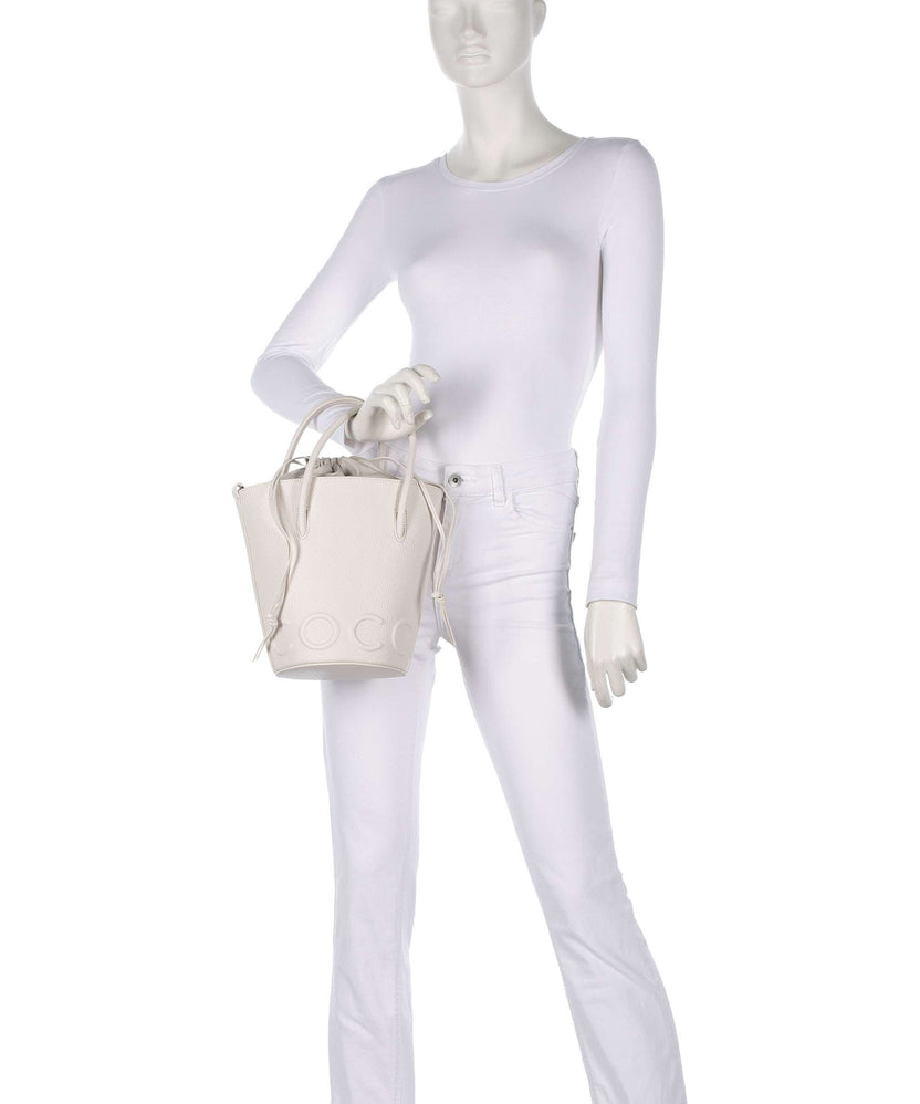 Coccinelle Myrtha Maxi Logo Bucket bag blanco
