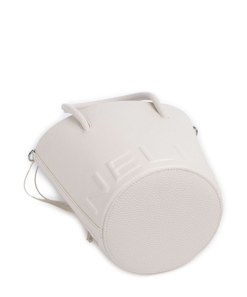 Coccinelle Myrtha Maxi Logo Bucket bag blanco