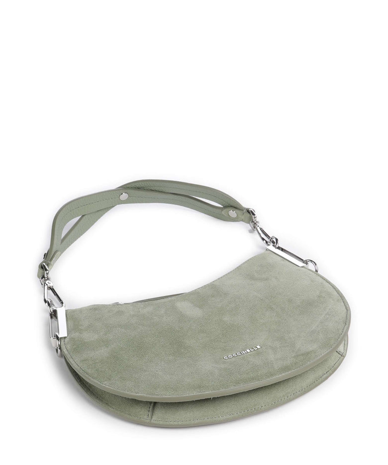 Coccinelle Sunup Suede Shoulder bag greenery