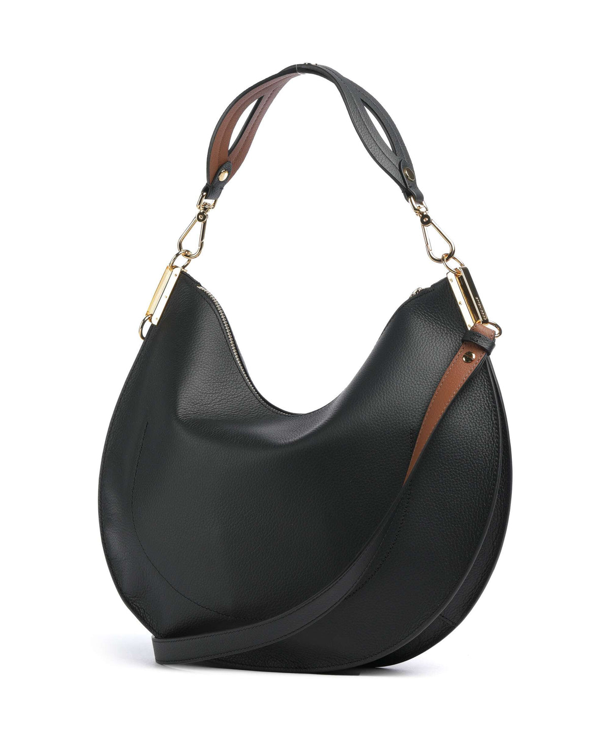 Coccinelle Sunup Hobo bag noir/cognac