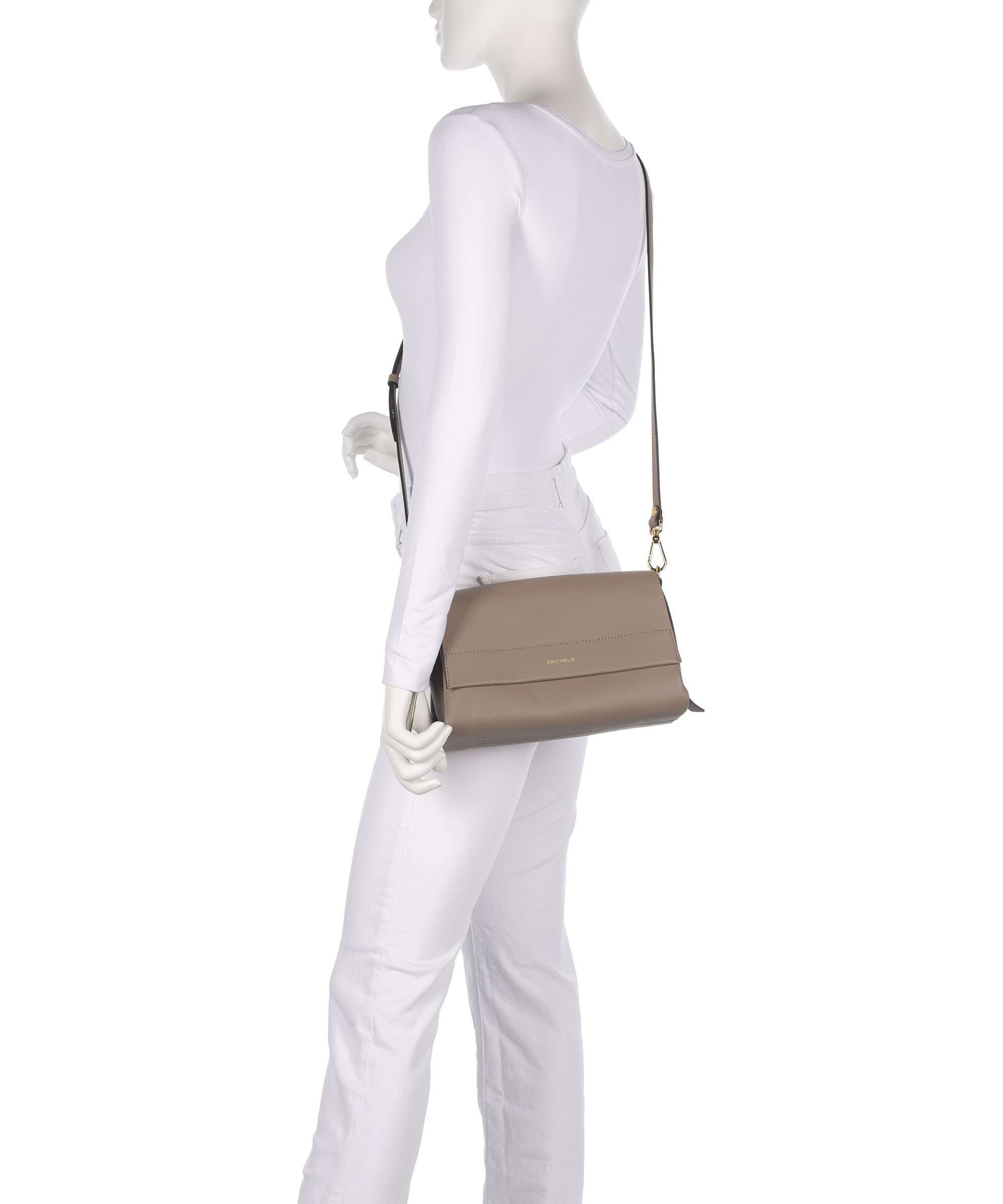 Coccinelle Boheme Grana Double Shoulder bag warm taupe/rosette