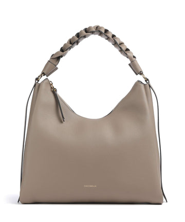 Coccinelle Boheme Grana Double Hobo väska warm taupe/rosette