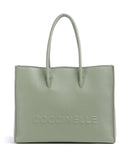 Coccinelle Myrtha Maxi Logo Shoppingväska greenery