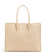 Coccinelle Myrtha Maxi Logo Shoppingväska betulla
