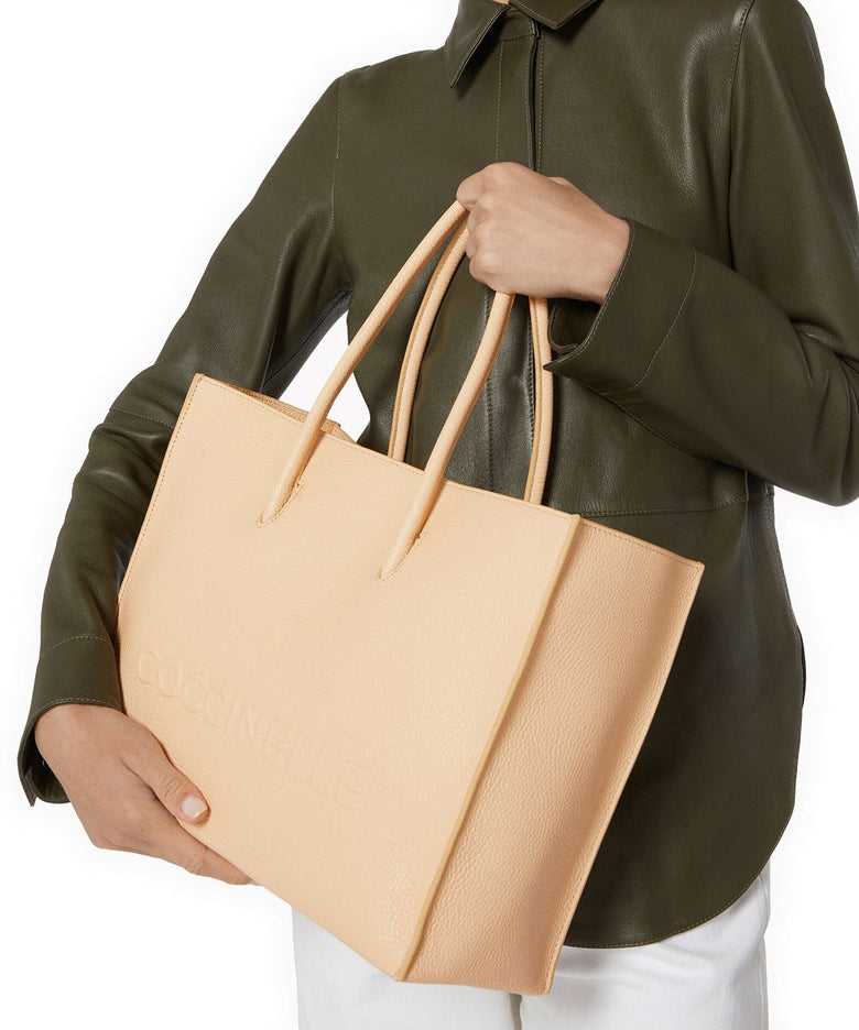 Coccinelle Myrtha Maxi Logo Tote bag betulla