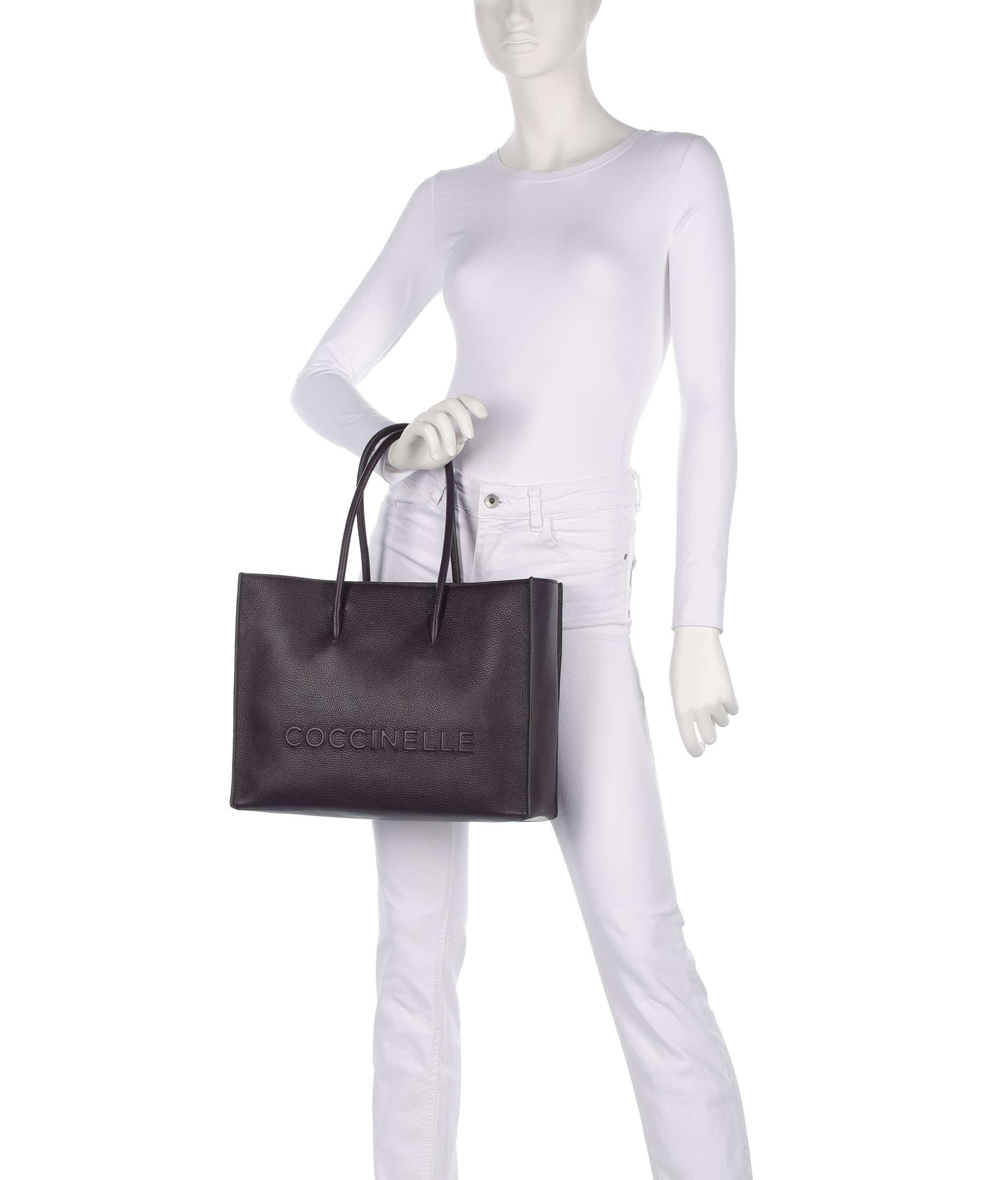 Coccinelle Myrtha Maxi Logo Tote bag prune