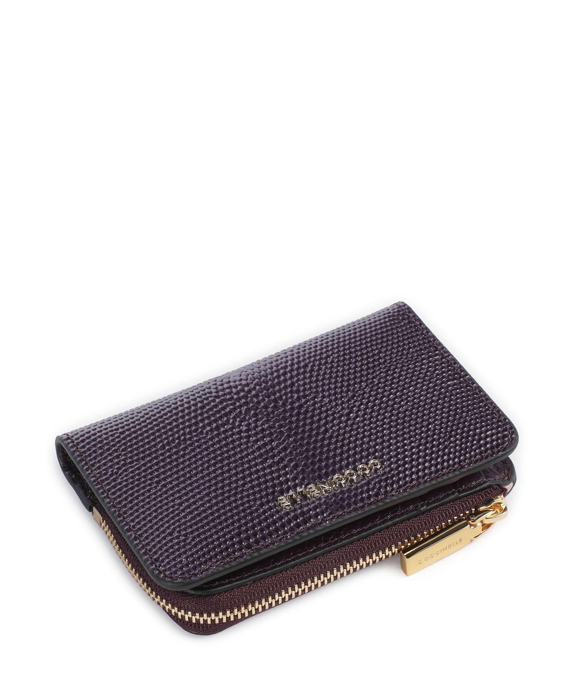 Coccinelle Metallic Lizard RFID Wallet prune