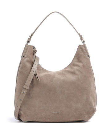 Coccinelle Rebekka Suede Hobo väska warm taupe