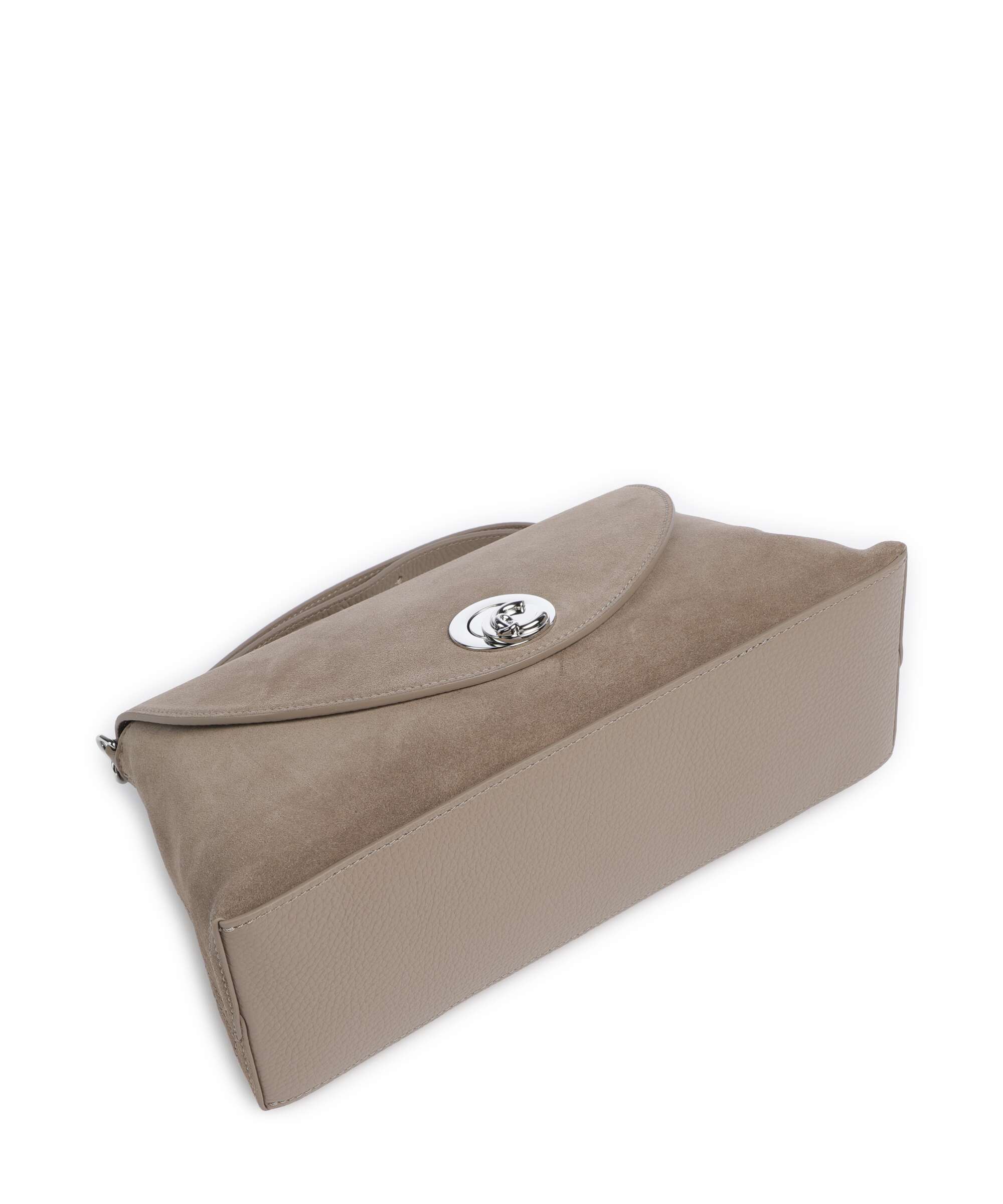 Coccinelle Nikla Suede Shoulder bag warm taupe