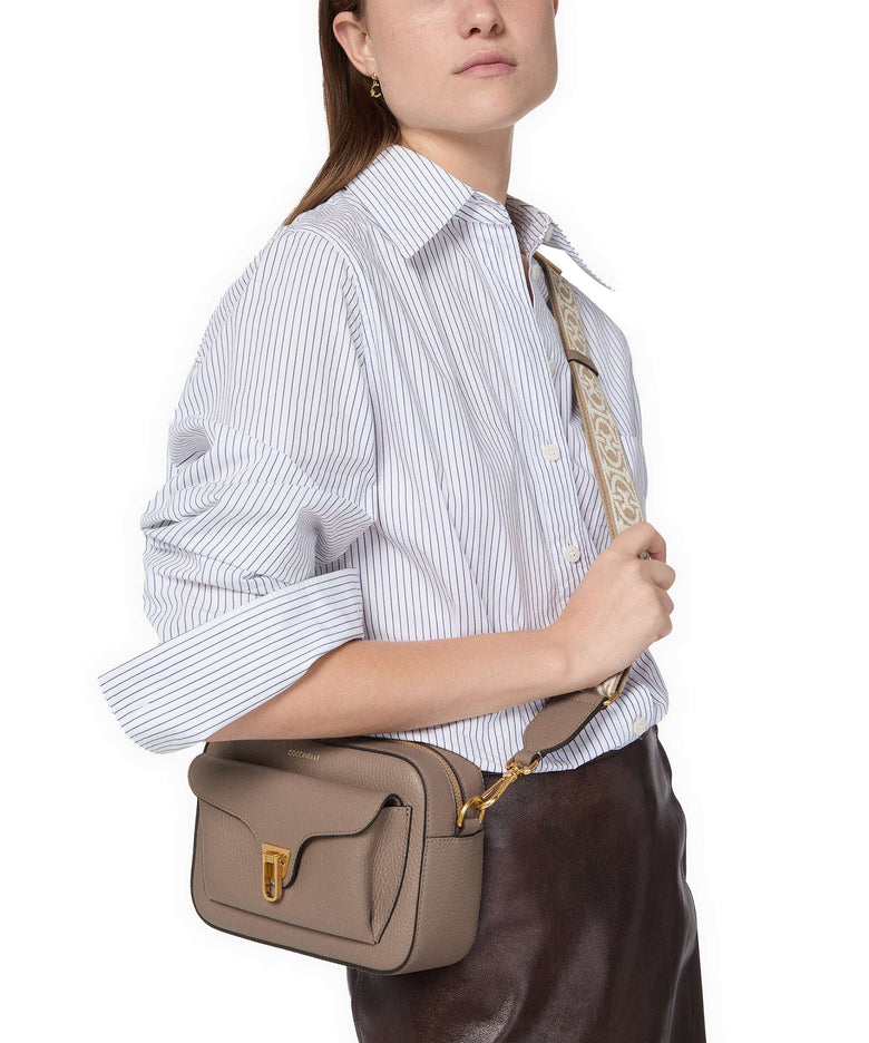 Coccinelle Beat Soft Ribbon Crossbody bag warm taupe