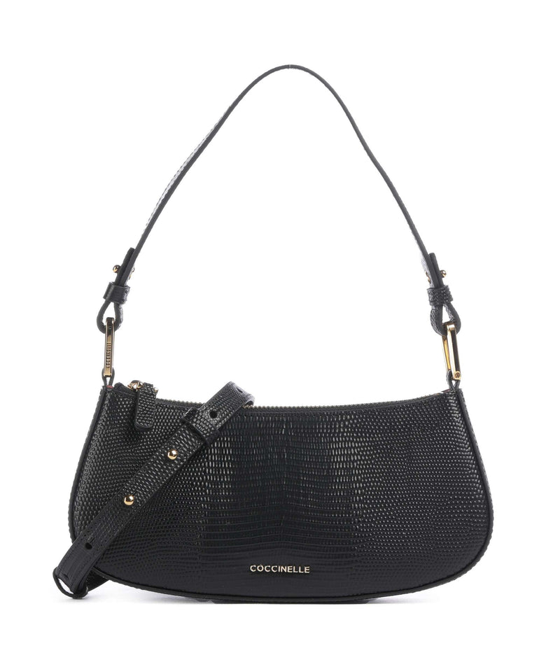 Coccinelle Merveille Lizard Shoulder bag noir