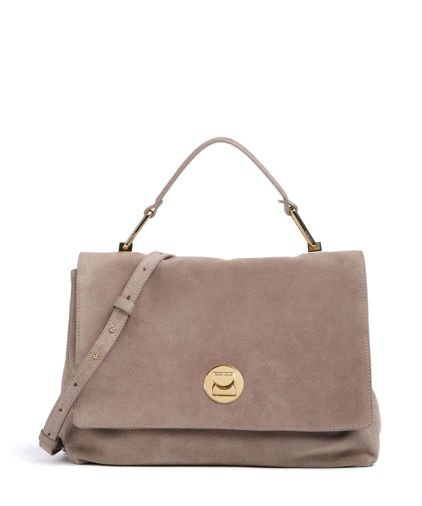 Coccinelle Liya Suede Handbag warm taupe