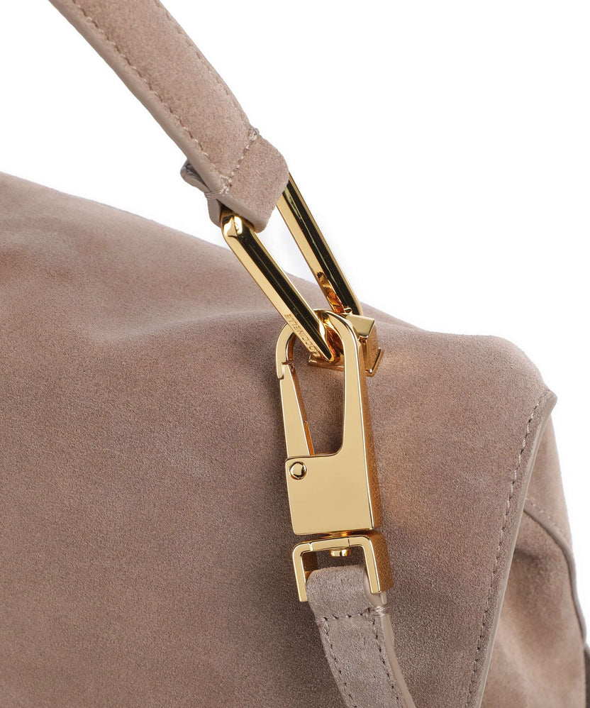 Coccinelle Liya Suede Handbag warm taupe