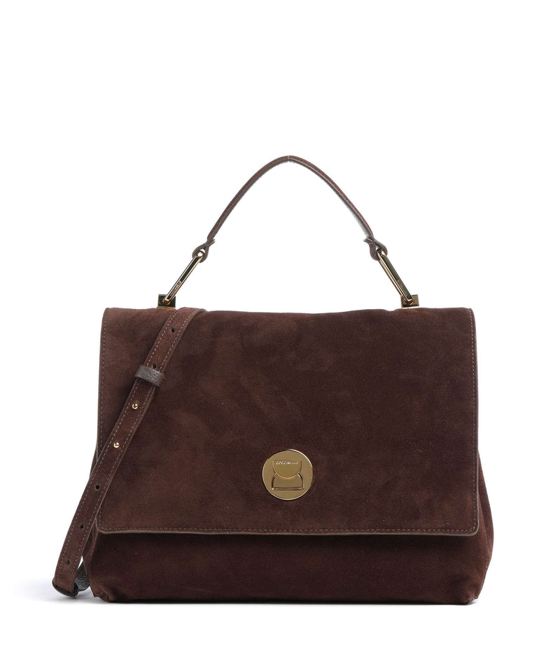 Coccinelle Liya Suede Handbag brunette