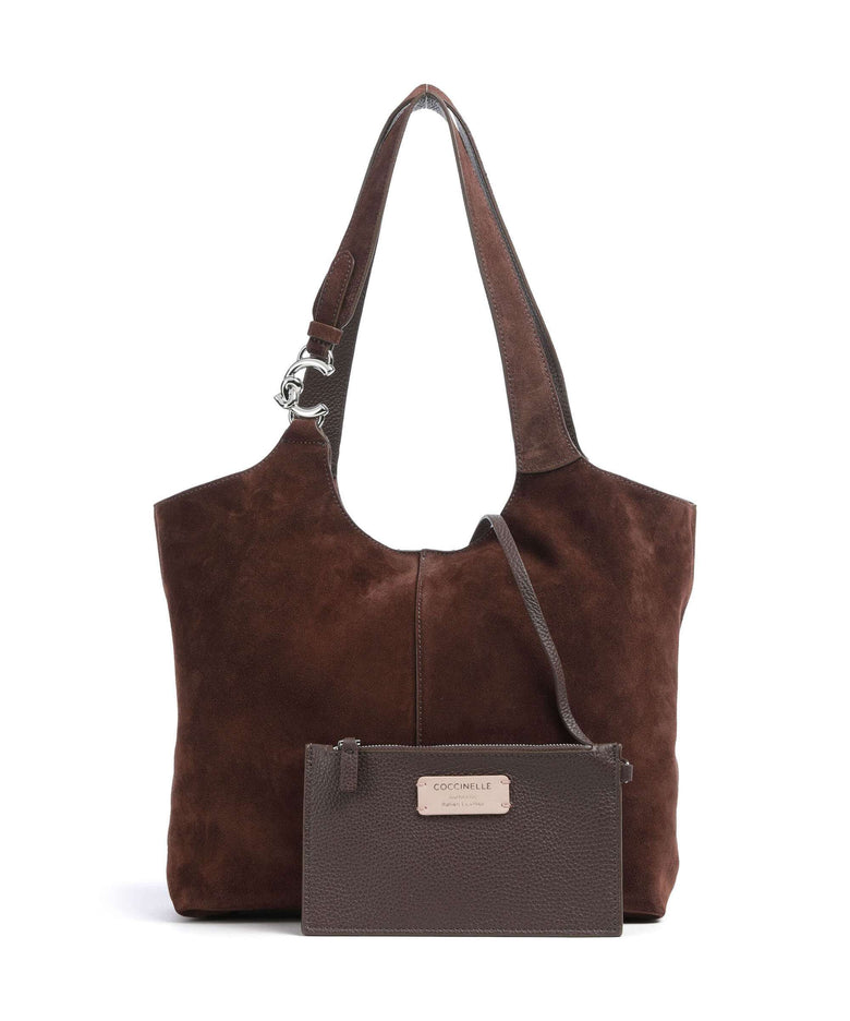 Coccinelle C-Easy Suede Hobo bag brunette
