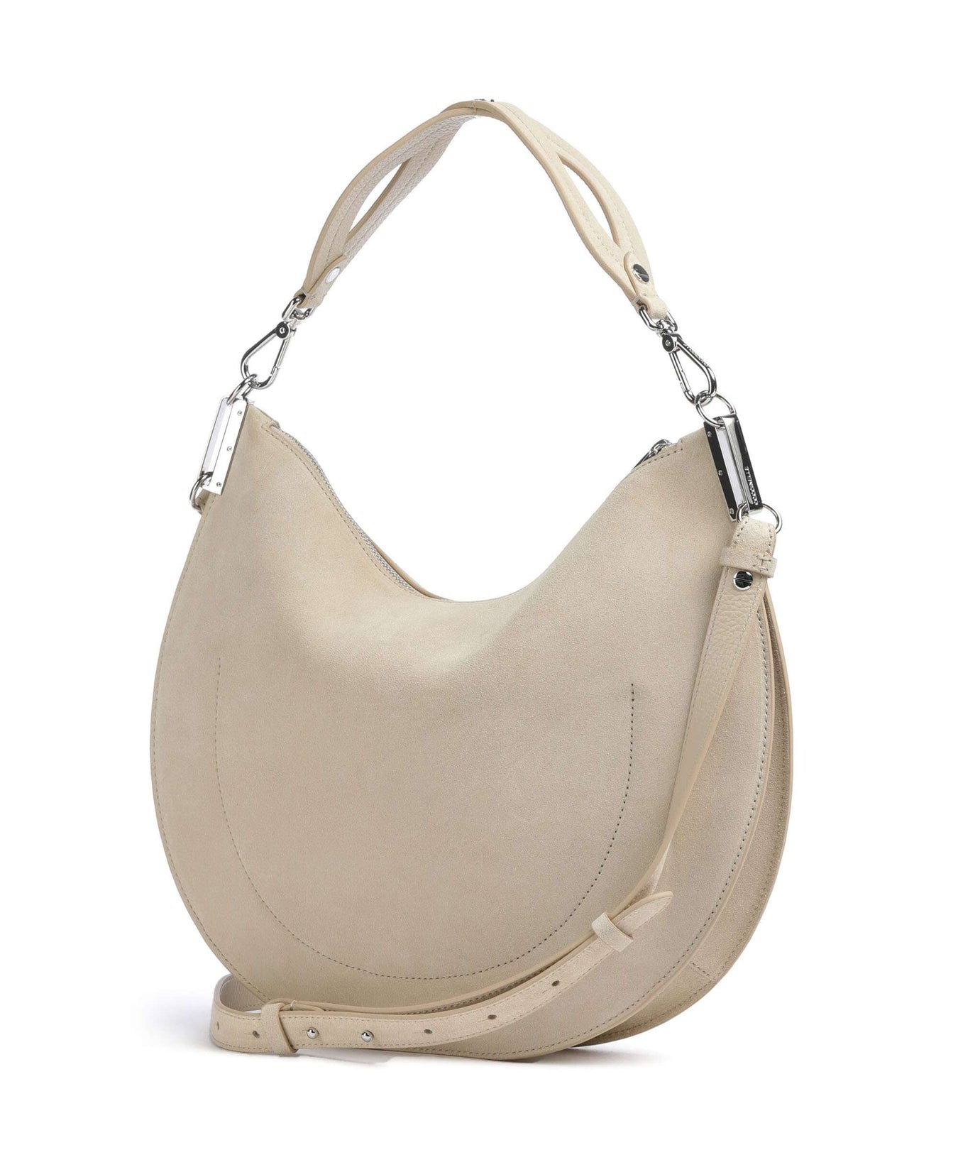 Coccinelle Sunup Suede Shoulder bag sandshell