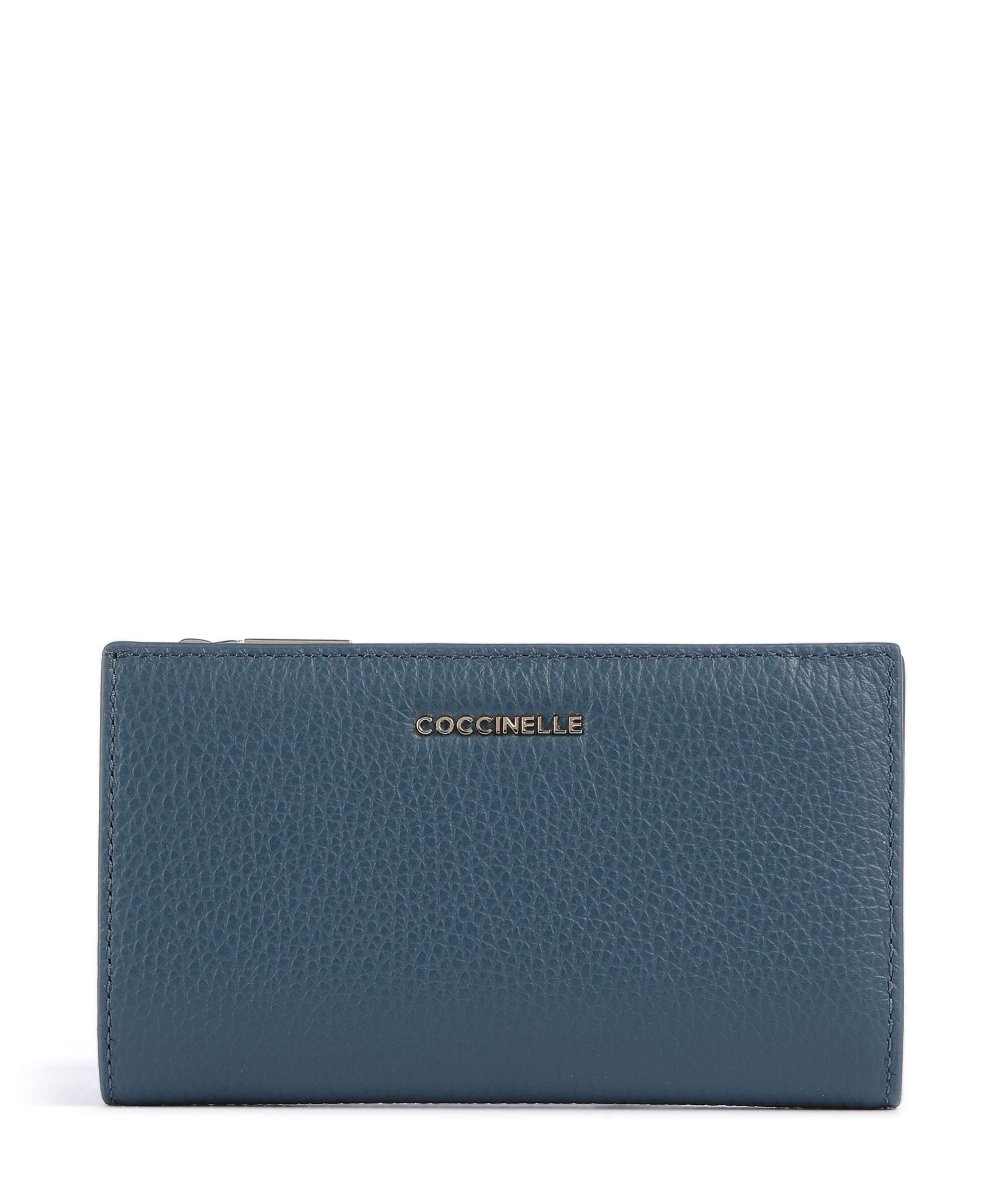 Coccinelle Metallic Soft RFID Wallet deep blue