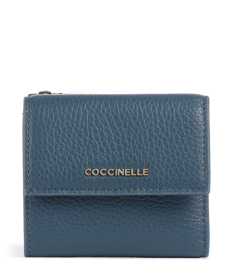 Coccinelle Metallic Soft RFID Wallet deep blue