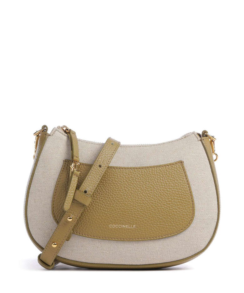 Coccinelle C-Easy Canvas Crossbody bag natural/seagrass