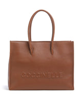 Coccinelle Myrtha Maxi Logo Shoppingväska cognac